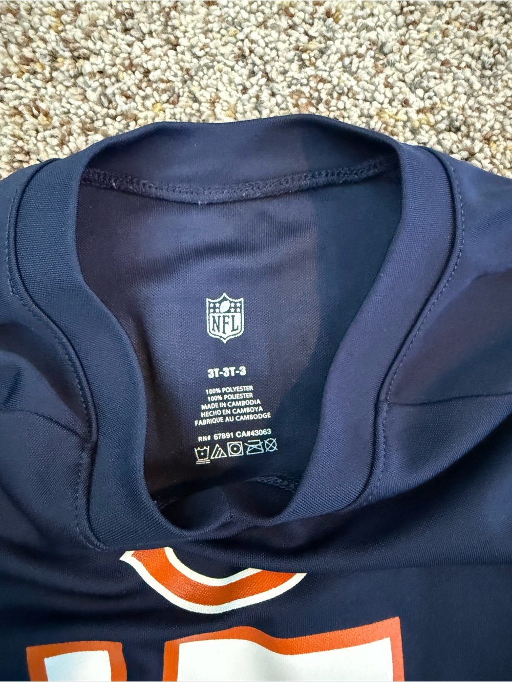 Chicago Bears NFL Toddler Jersey Brandon Marshall — Size 3T - Picture 3 of 4